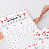 Printable and Virtual Scattergories Game for Galentine's Day Party
