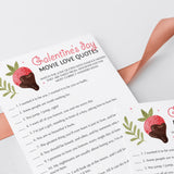 Zoom Galentine's Day Movie Quiz Instant Download