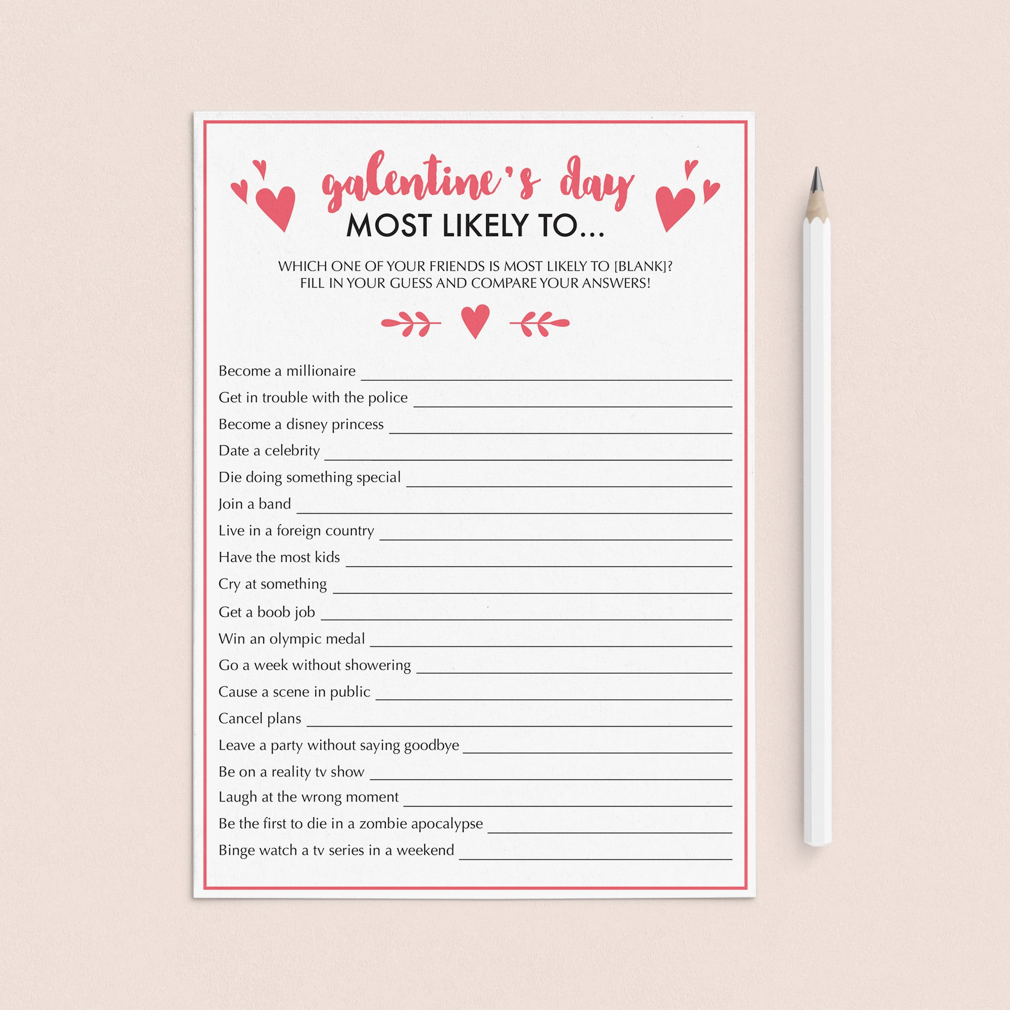 Most Likely To Game for Friends Printable & Virtual Files by LittleSizzle