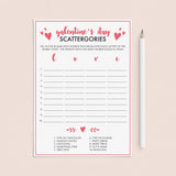 Printable and Virtual Scattergories Game for Galentine's Day Party by LittleSizzle