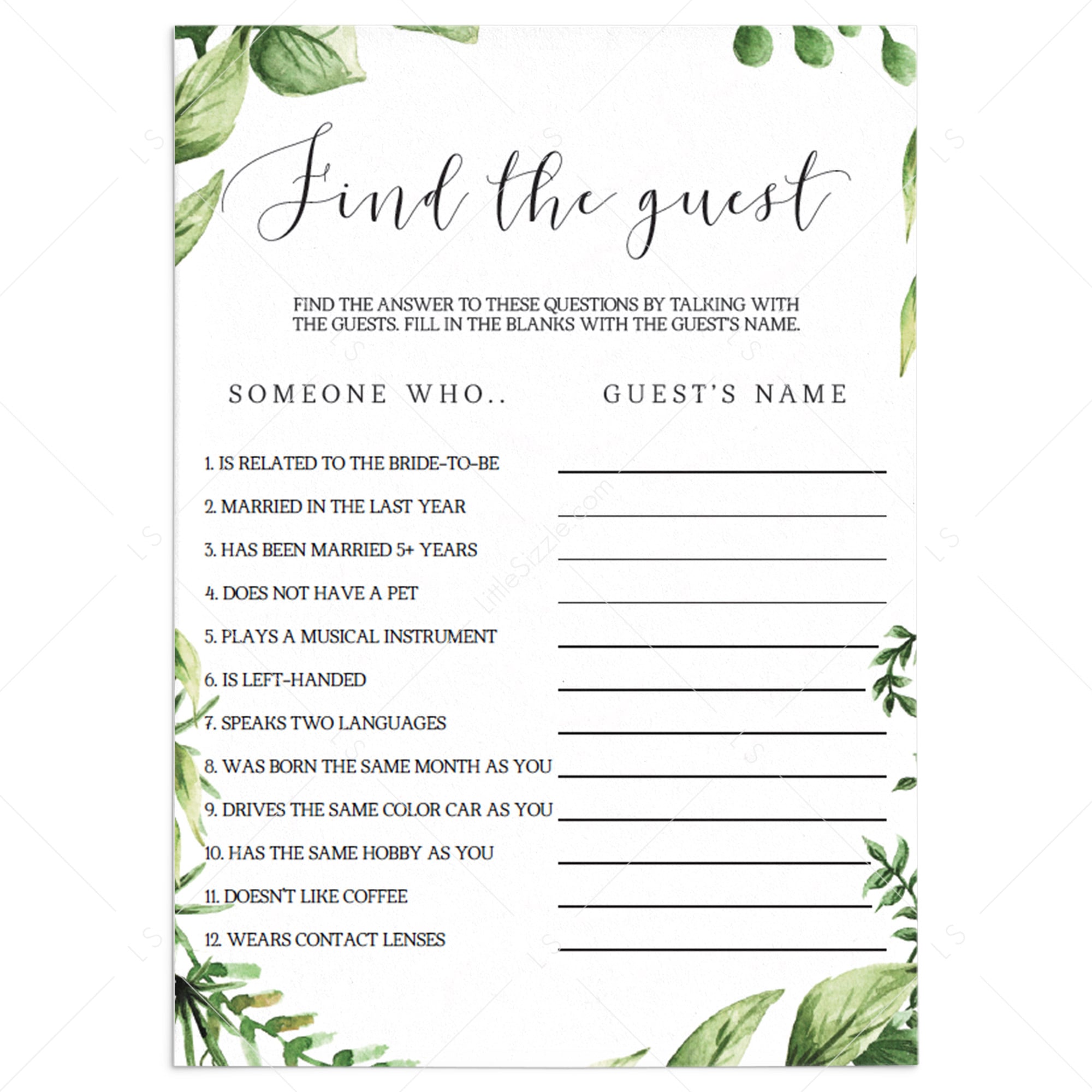garden party ice breaker game ideas by LittleSizzle