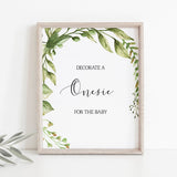 Onesie station printable table sign gender neutral by LittleSizzle