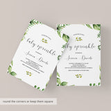 Greenery Invitation Set for Neutral Baby Sprinkle