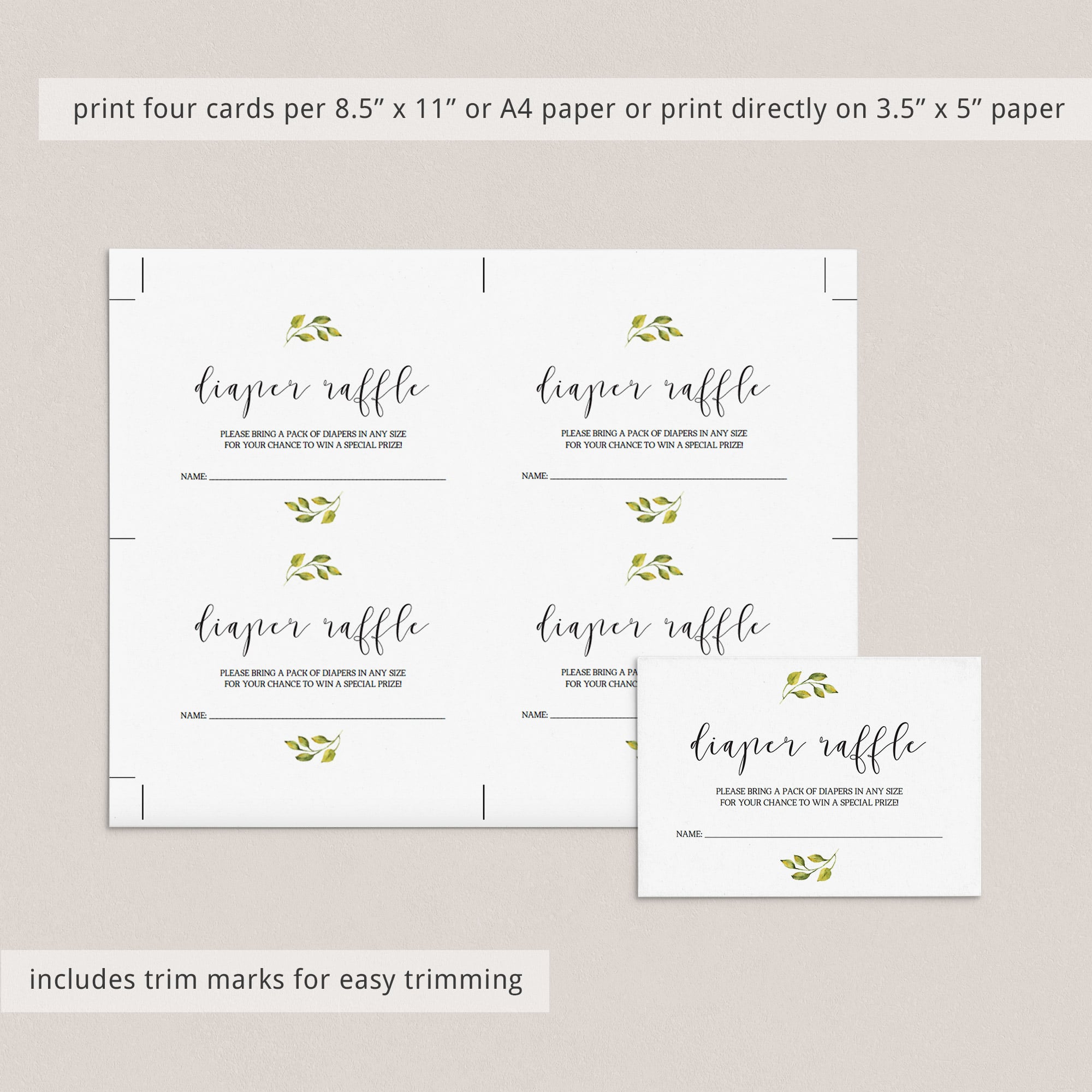 Classic baby shower diaper raffle games by LittleSizzle