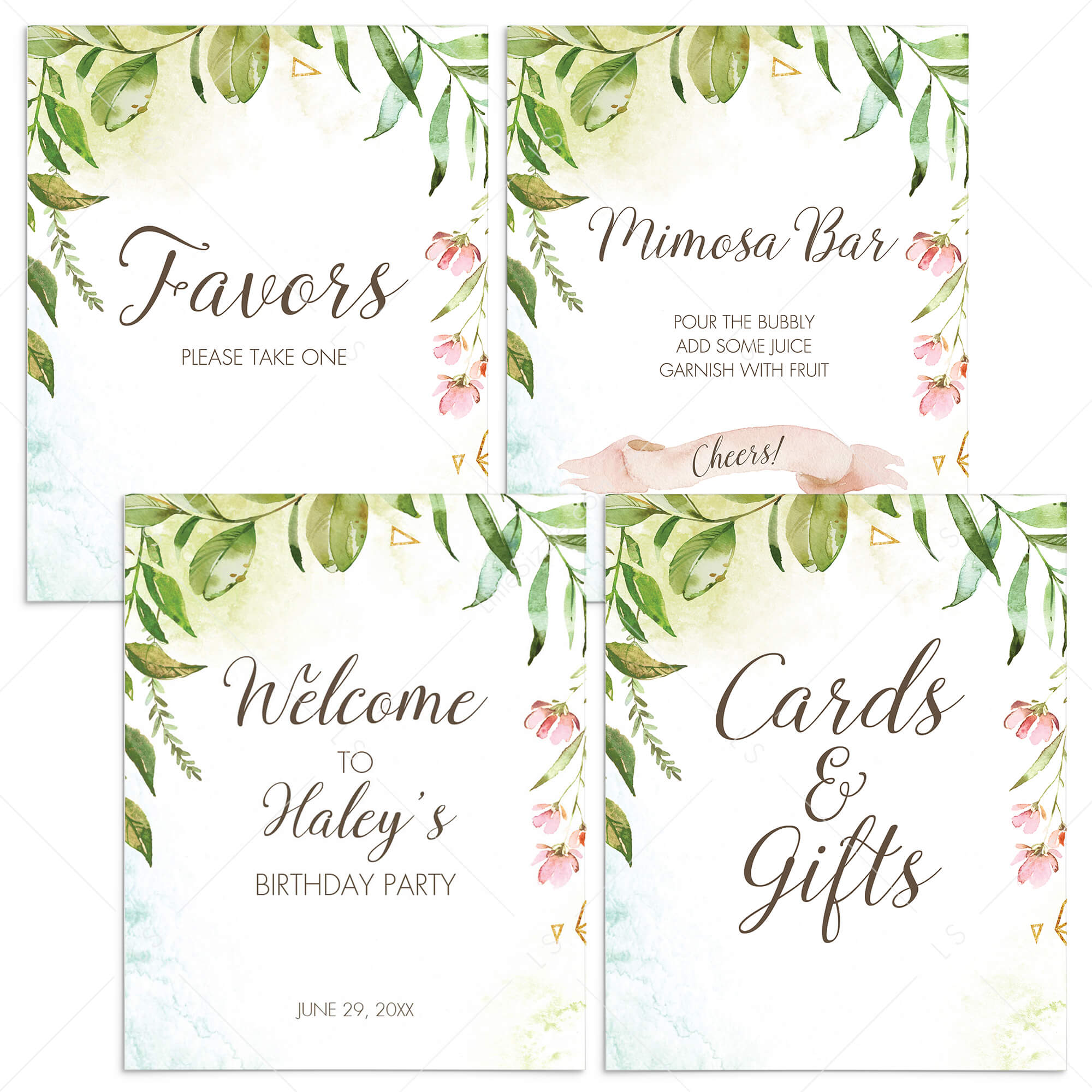 Garden Birthday Decor Bundle DIY by LittleSizzle