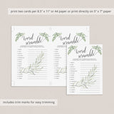Botanical Baby Shower Game Baby Word Scramble Printable