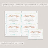 Editable books for baby cards with watercolor background by LittleSizzle