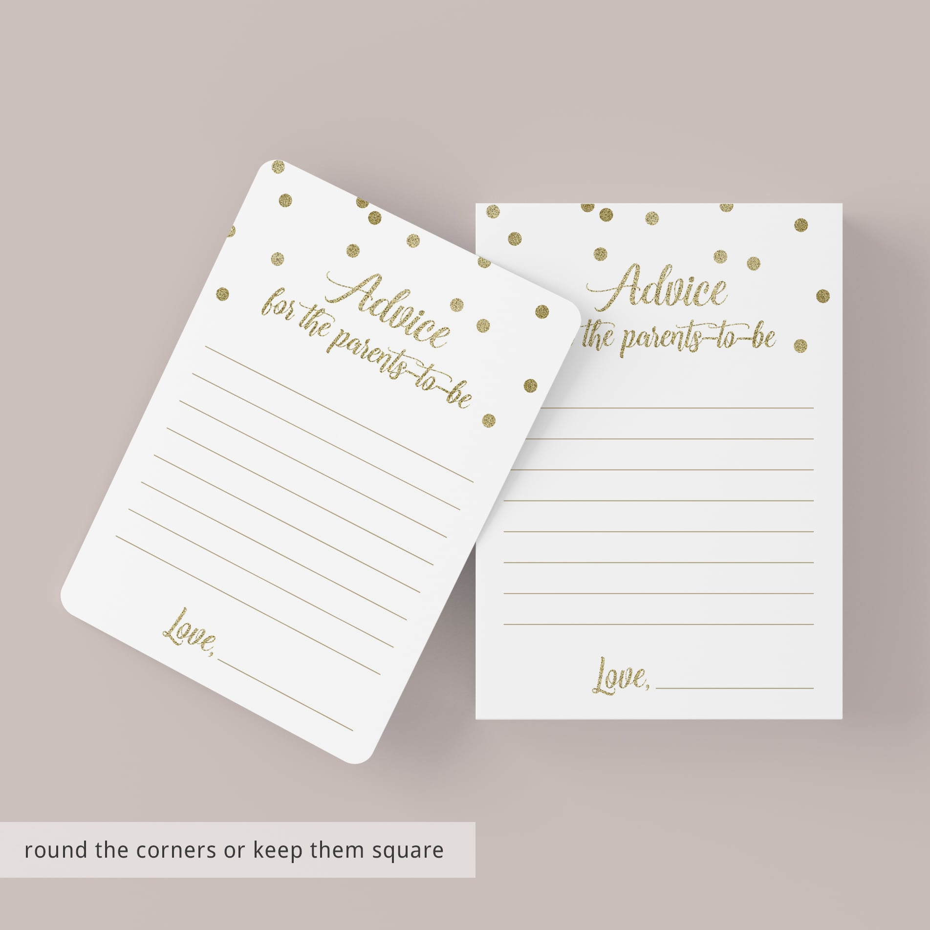 Advice for the new parents printable for gender neutral baby shower by LittleSizzle