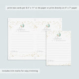 Advice Cards for New Parents Pumpkin Baby Shower