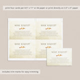 Autumn leaf baby invitation insert book request by LittleSizzle