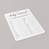 DIY baby shower games guess the baby animal by LittleSizzle