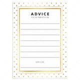 Modern baby shower advice cards printable by LittleSizzle