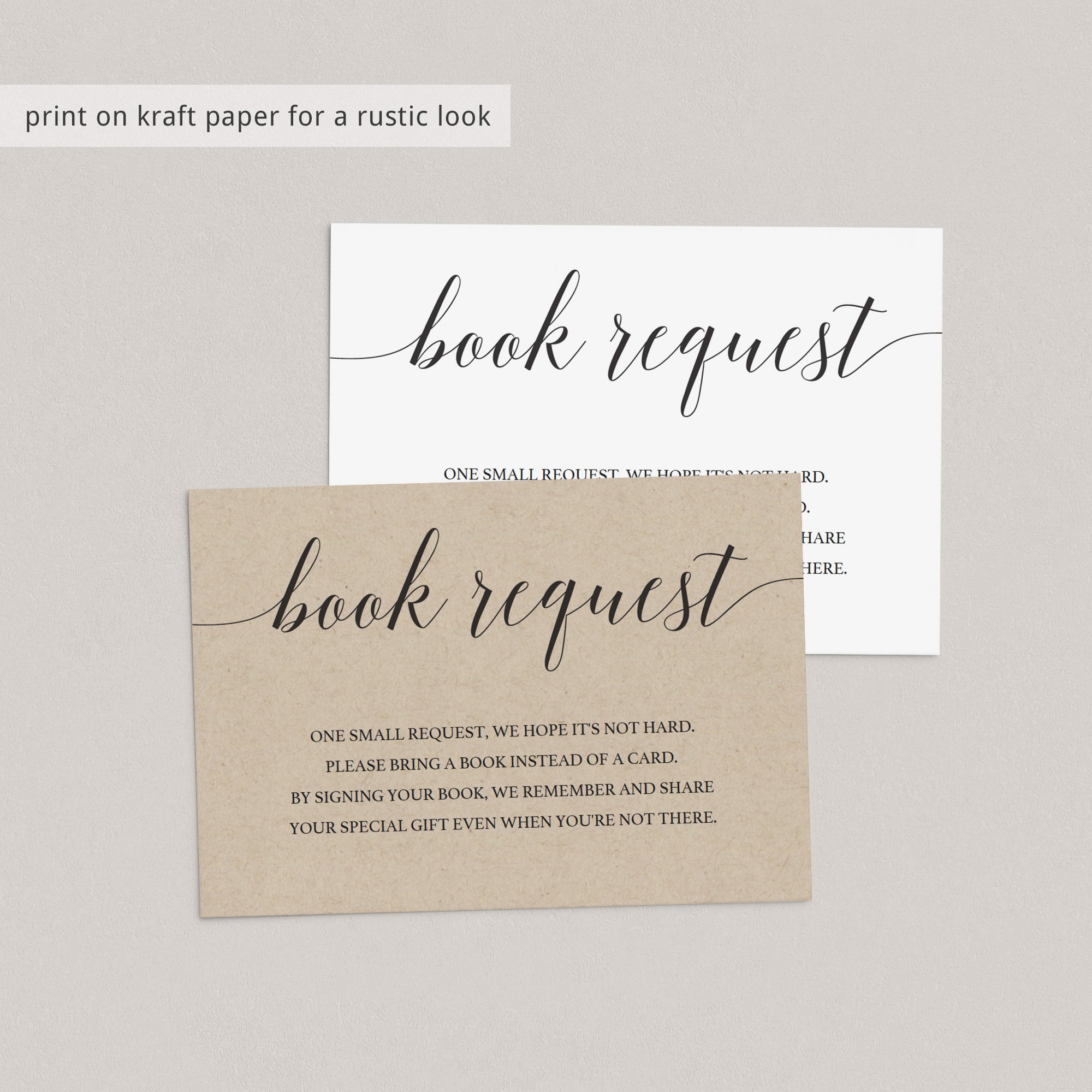 Rustic books for baby cards printable by LittleSizzle