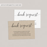 Rustic books for baby cards printable by LittleSizzle