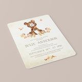 Bear Baby Shower Invitation Set Templates