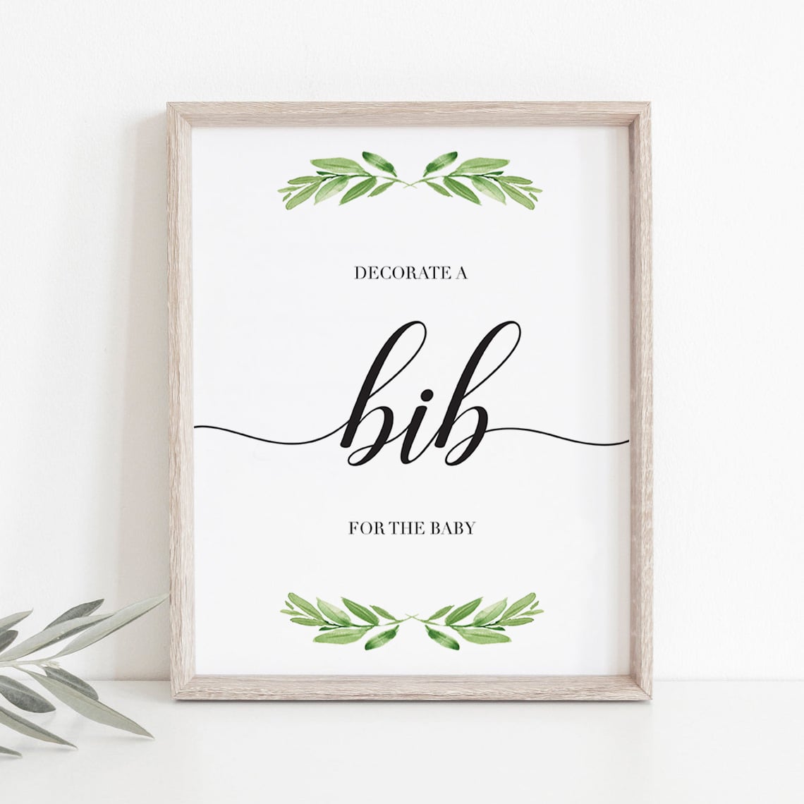 Decorate a bib for baby shower game sign printable by LittleSizzle