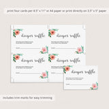 Editable diaper raffle tickets for girl baby shower by LittleSizzle