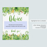 Watercolor leaves baby shower decor by LittleSizzle
