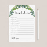 Twin babies advice cards printable by LittleSizzle