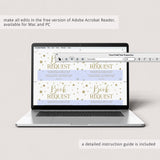 Gold book request cards download PDF template by LittleSizzle