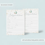Pumpkin Baby Shower Predictions for Baby Cards