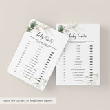 Gold and Greenery Theme Baby Shower Game Baby Traits Printable