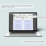 Outdoor dinner party table decorations menu template by LittleSizzle