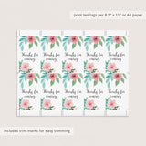 Printable baby shower favor tags for floral baby shower by LittleSizzle