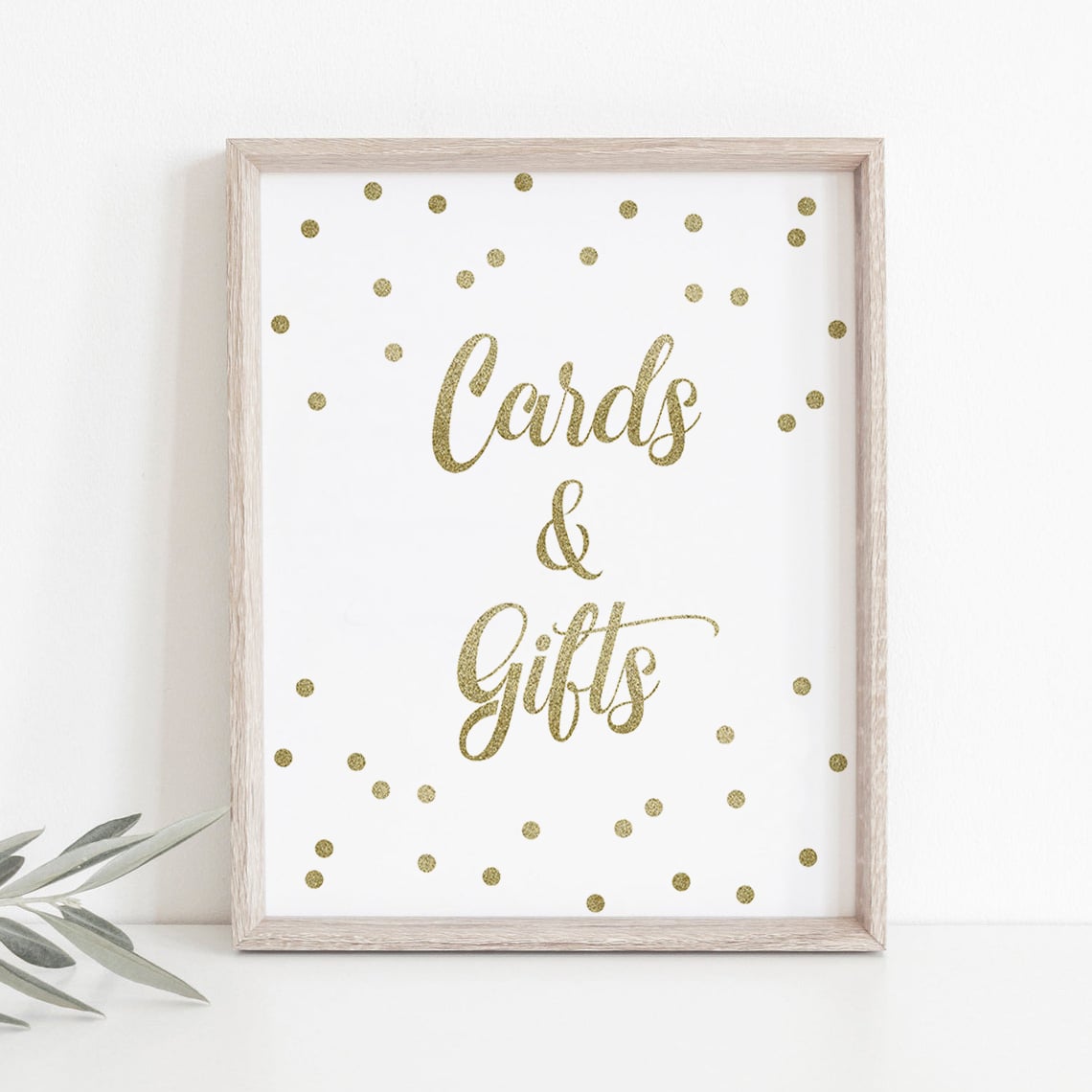 White and gold confetti shower decor gift sign by LittleSizzle