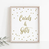 White and gold confetti shower decor gift sign by LittleSizzle