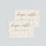 Safari Baby Shower Diaper Raffle Ticket Template