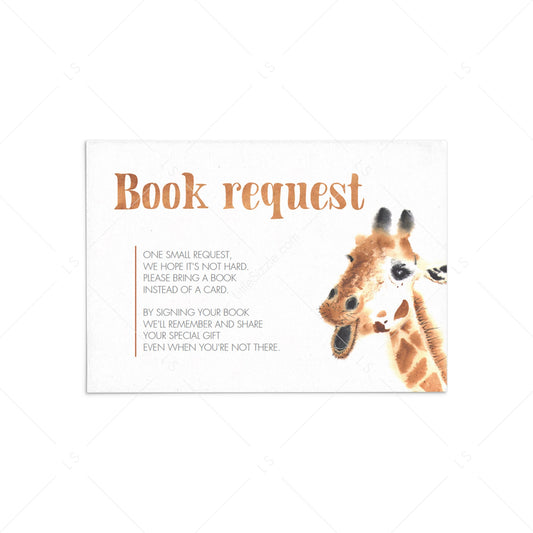 Giraffe Baby Shower Invitation Insert Template by LittleSizzle