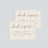 Giraffe Baby Shower Editable Book Request Card Template