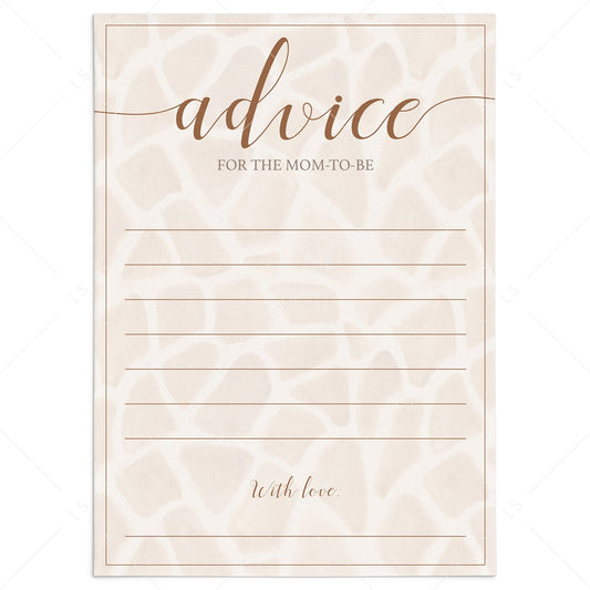 Jungle baby shower games advice for mom to be printable by LittleSizzle