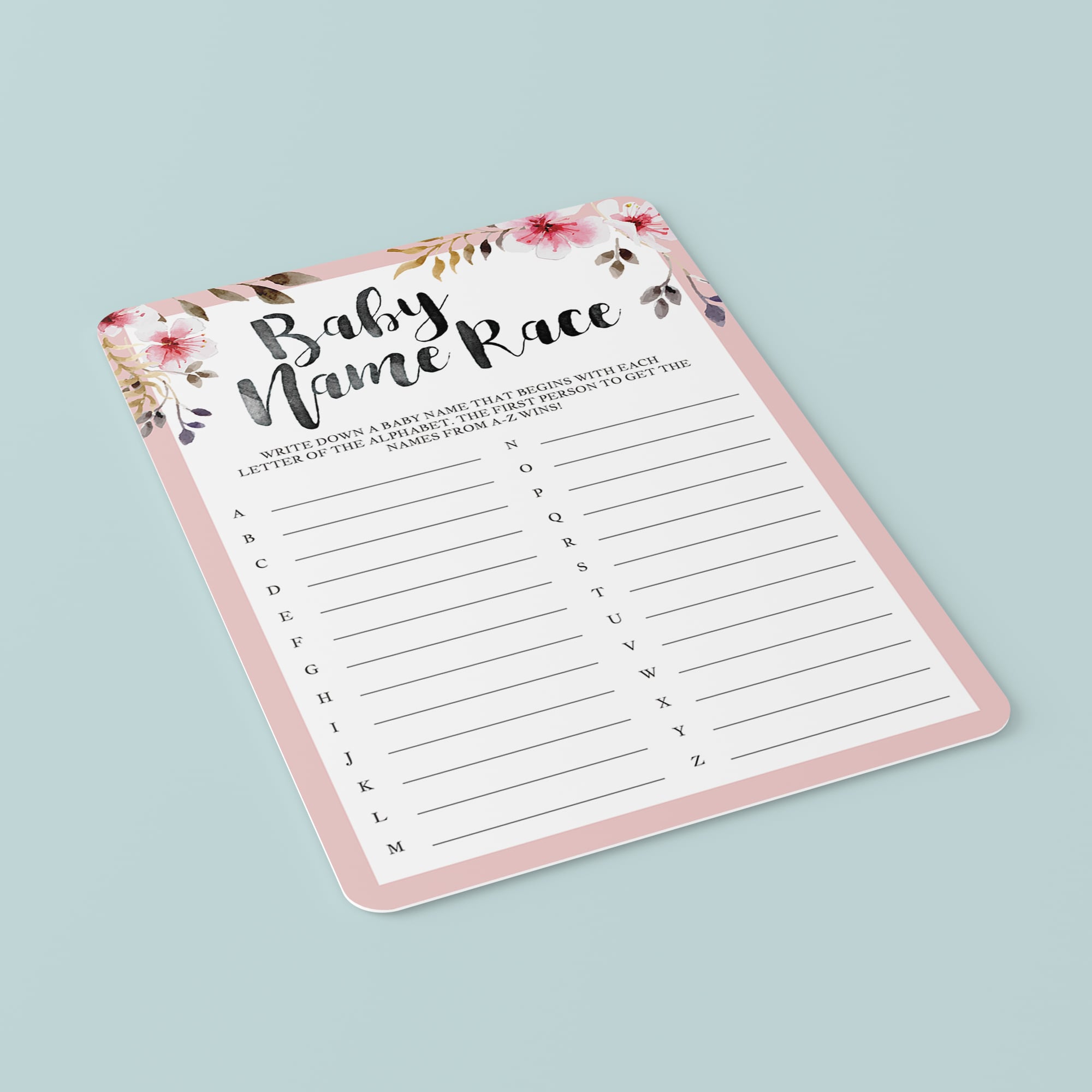 Blush shower games for girl instant download by LittleSizzle
