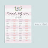 Name the baby animal quiz for girl baby party by LittleSizzle