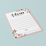 Printable Girl Baby Shower Advice Card