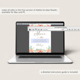 Floral Themed Advice Sign for Baby Shower Template