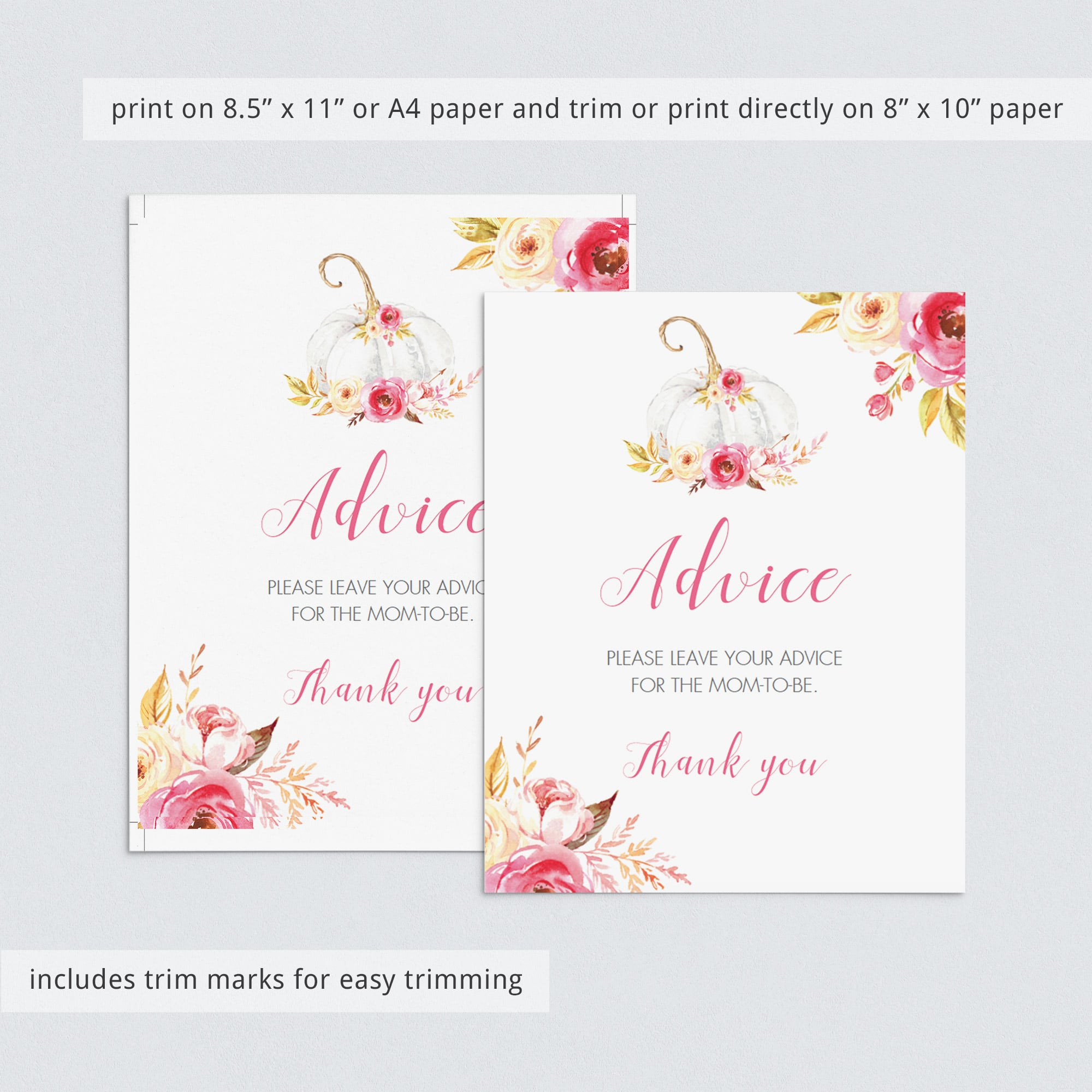 DIY baby shower advice corner printable signs by LittleSizzle