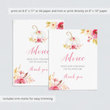 DIY baby shower advice corner printable signs by LittleSizzle