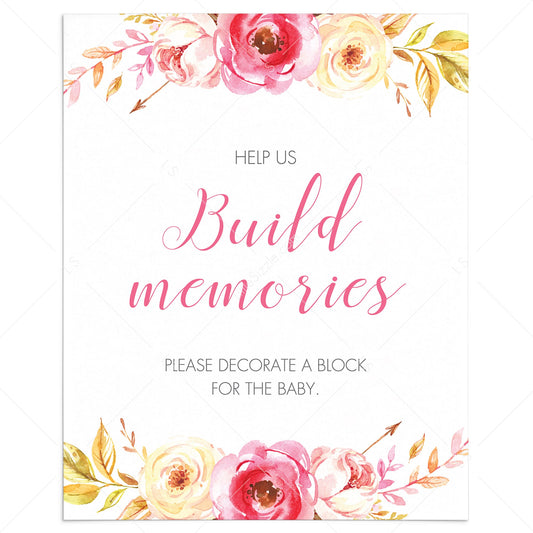 Decorate a block for baby girl baby shower games by LittleSizzle