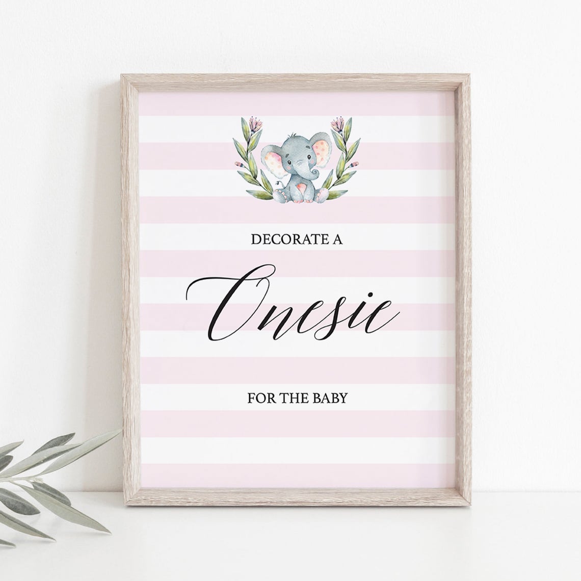 Decorate a onesie for girl baby party signage by LittleSizzle