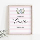 Decorate a onesie for girl baby party signage by LittleSizzle