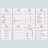 Printable Girl Baby Party Games Kit Pink and White by LittleSizzle