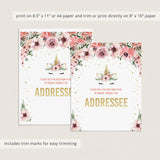 Pink and gold baby party signs by LittleSizzle