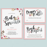 Floral baby sprinkle invite template instant download by LittleSizzle