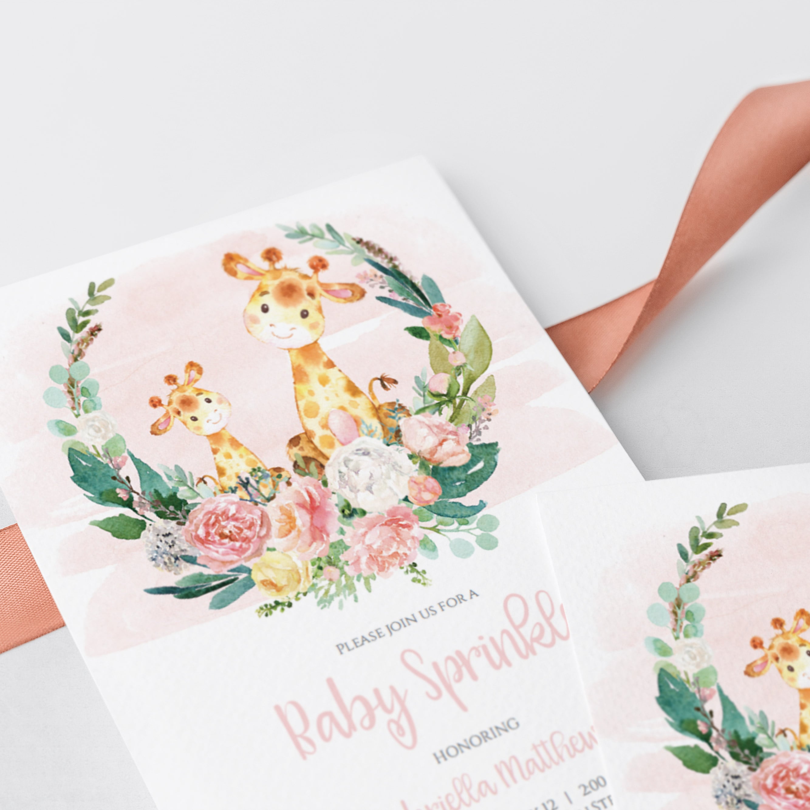 Floral baby sprinkle invitation instant download by LittleSizzle