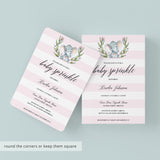 Elephant Baby Sprinkle Invitation Template for Girl