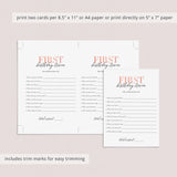 Girls First Birthday Party Games Bundle Printable