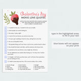 Zoom Galentine's Day Movie Quiz Instant Download